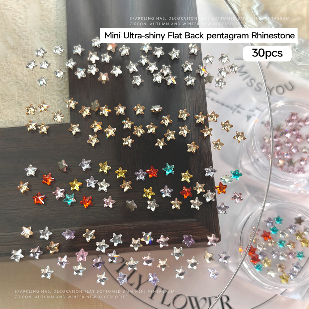 30Pcs 3D Five-pointed Star Zir - огляд і ціна Y2K Tech Accessories