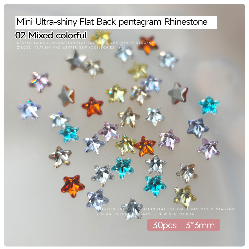 30Pcs 3D Five-pointed Star Zir - огляд і ціна Y2K Tech Accessories