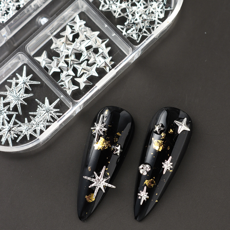 Metal Silver Star Nail Rivet S - огляд і ціна Y2K Tech Accessories