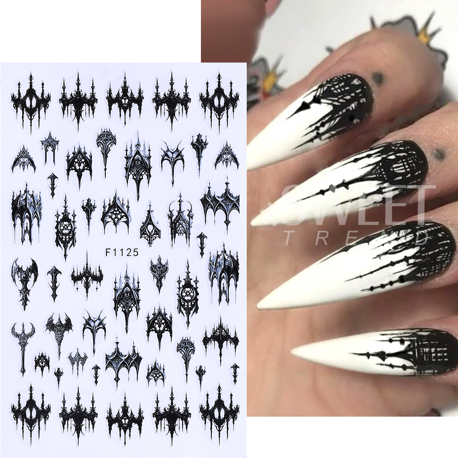 7/8pcs 3D Gothic Black Hallowe - огляд і ціна Y2K Tech Accessories