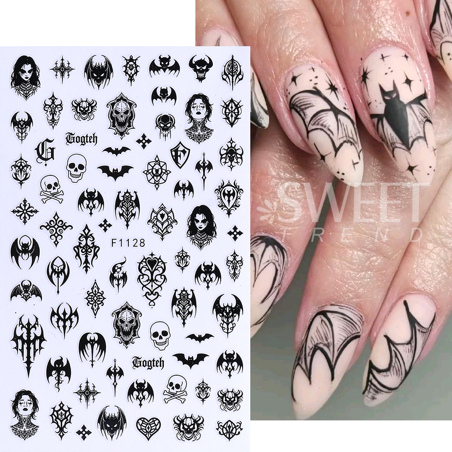 7/8pcs 3D Gothic Black Hallowe - огляд і ціна Y2K Tech Accessories
