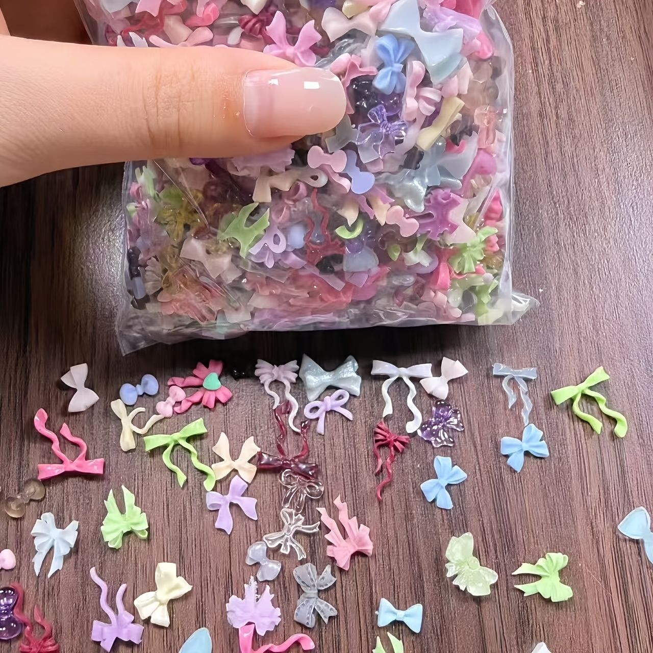 30g Mixed Mini Bow Resin Nail  - огляд і ціна Y2K Tech Accessories